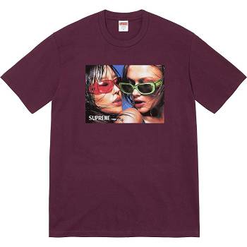 Burgundy Supreme Eyewear Tee T Shirts | Supreme 403QZ